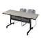 Kobe Rectangle FlipTop Table, 72" W, 29" H, Laminate Top, Maple MKFTM7230PL44GY - alternate 1